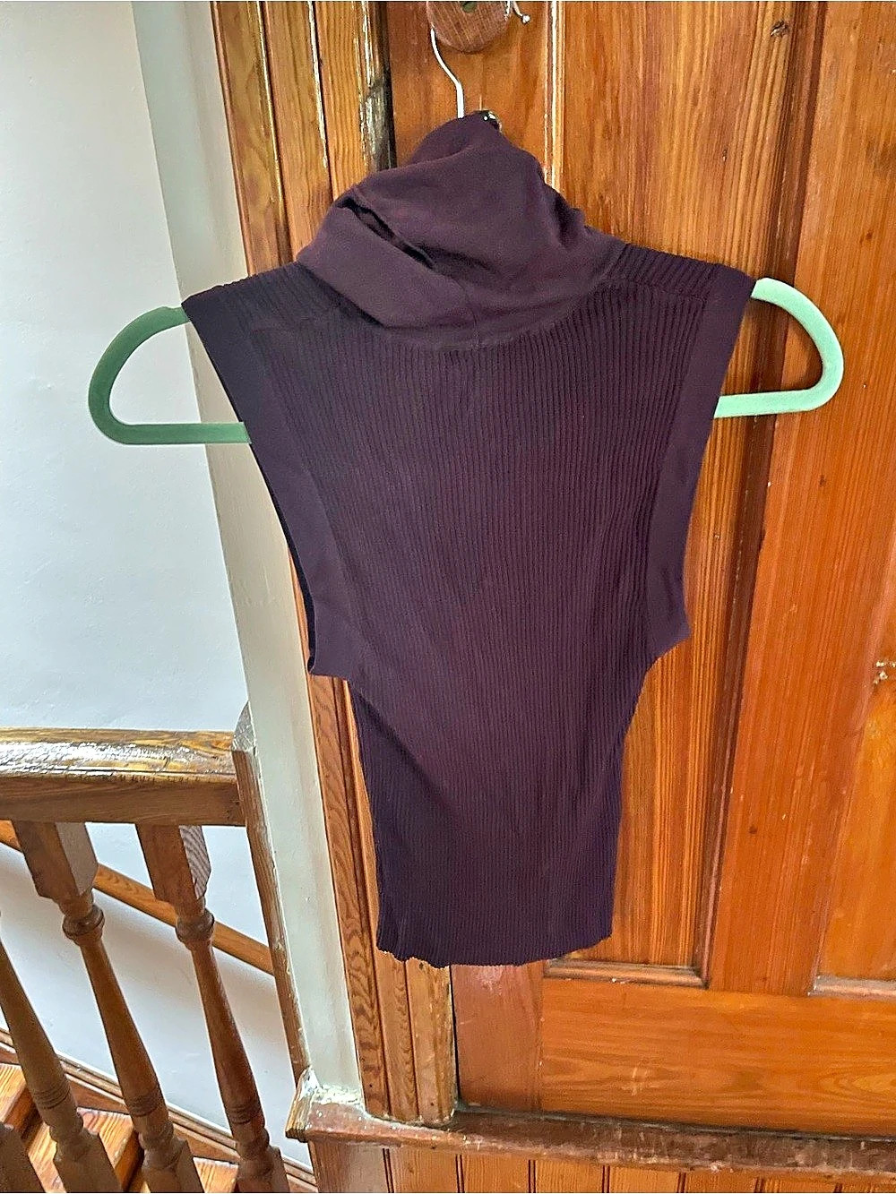 Zara Ribbed Sleeveless Tunic in Purple Size Medium